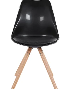 Fashion Beliani Tuoli Muovi Kiiltava Musta 2 Kpl Dakota