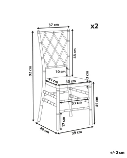 Discount Beliani Tuoli Muovi Kulta 2 Kpl Clarion