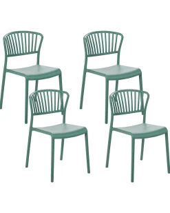 Sale Beliani Tuoli Muovi Mintunvihrea 4 Kpl Gela