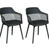 Tuolit<Beliani Tuoli Muovi Musta 2 Kpl Almira