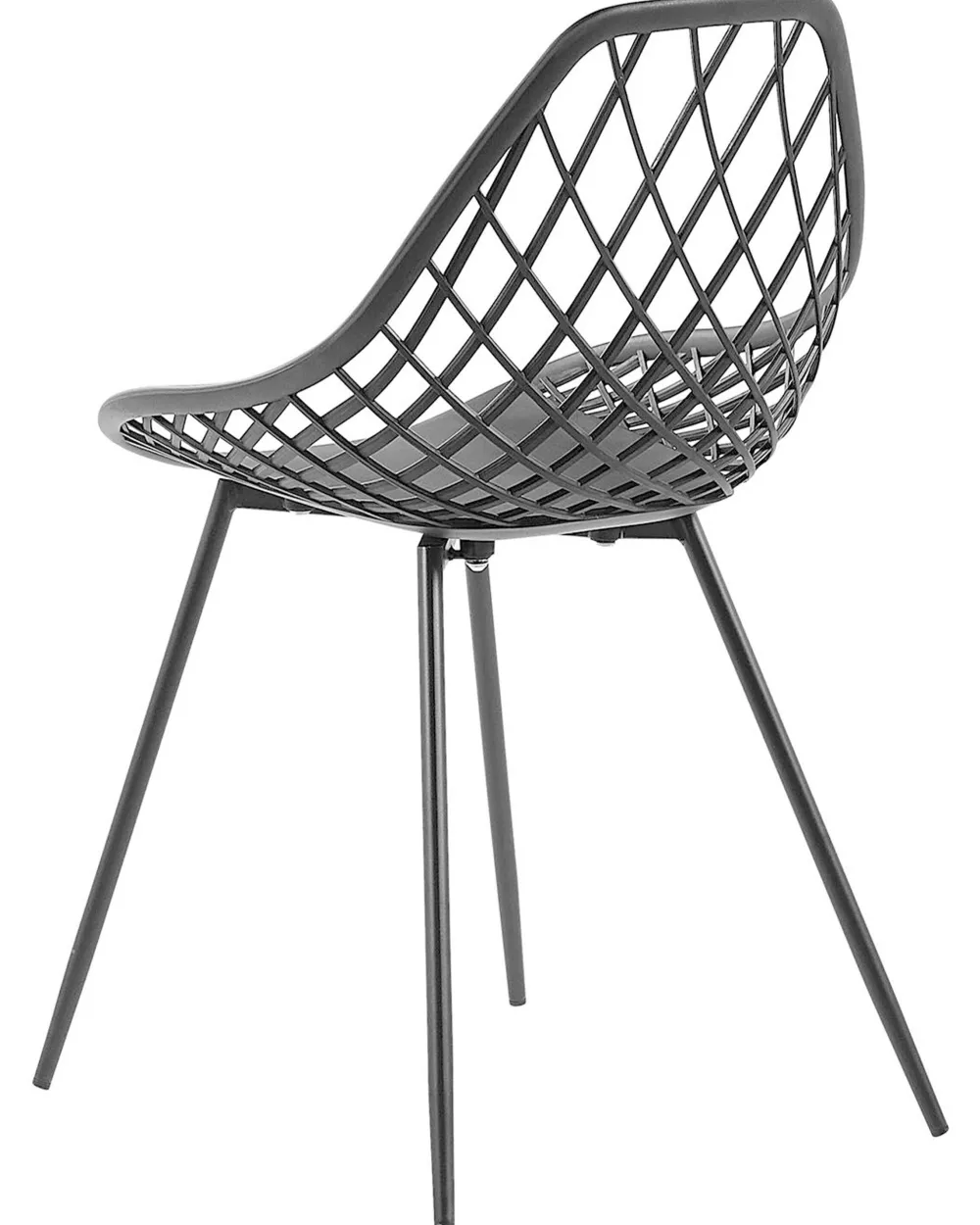 Tuolit<Beliani Tuoli Muovi Musta 2 Kpl Canton