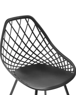 Tuolit<Beliani Tuoli Muovi Musta 2 Kpl Canton