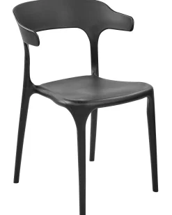 Ulkokalusteet<Beliani Tuoli Muovi Musta 4 Kpl Gubbio