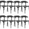 Flash Sale Beliani Tuoli Muovi Musta 8 Kpl Gubbio
