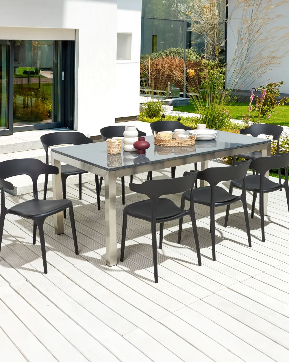 Flash Sale Beliani Tuoli Muovi Musta 8 Kpl Gubbio