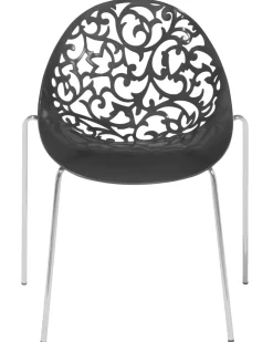 Tuolit<Beliani Tuoli Muovi Musta 4 Kpl Mumford