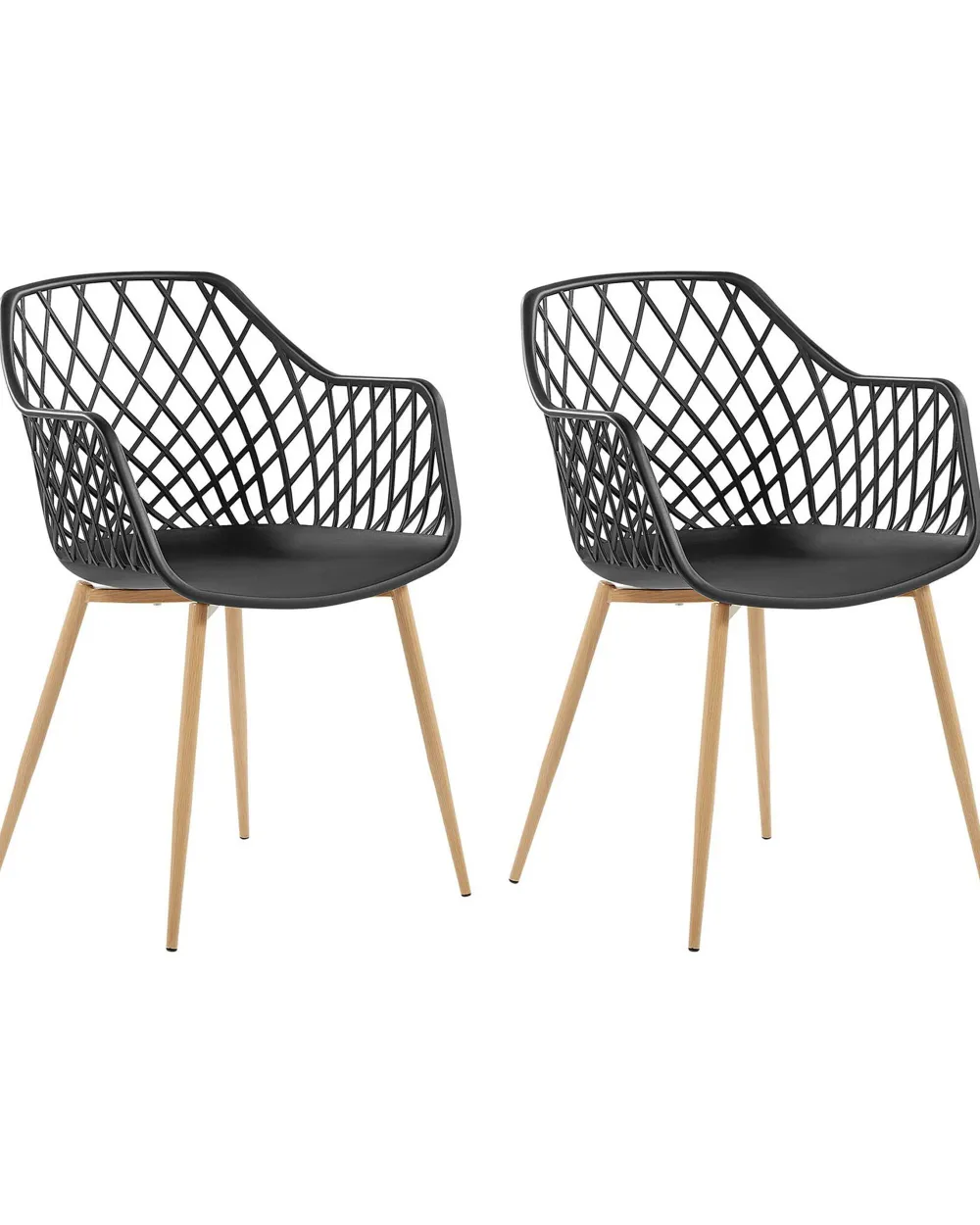 Hot Beliani Tuoli Muovi Musta 2 Kpl Nashua