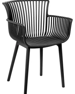 Tuolit<Beliani Tuoli Muovi Musta 4 Kpl Pesaro