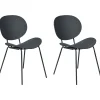 Tuolit<Beliani Tuoli Muovi Musta 2 Kpl Shonto