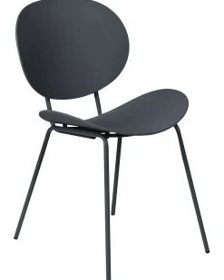Tuolit<Beliani Tuoli Muovi Musta 2 Kpl Shonto