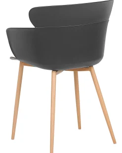 Outlet Beliani Tuoli Muovi Musta 2 Kpl Sumkley