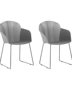 Clearance Beliani Tuoli Muovi Musta 2 Kpl Sylva