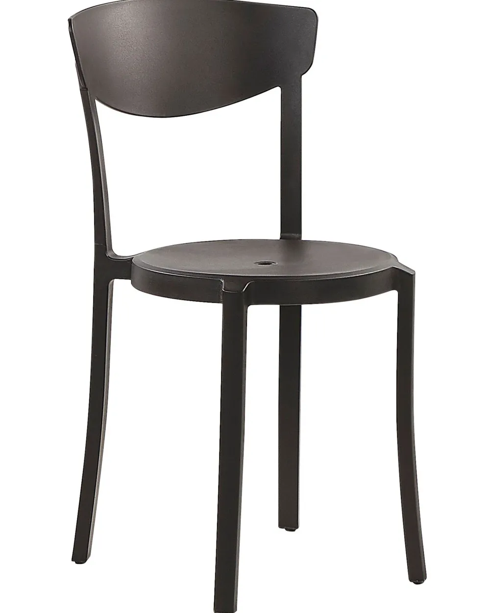 Tuolit<Beliani Tuoli Muovi Musta 4 Kpl Vieste