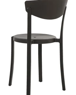 Tuolit<Beliani Tuoli Muovi Musta 4 Kpl Vieste