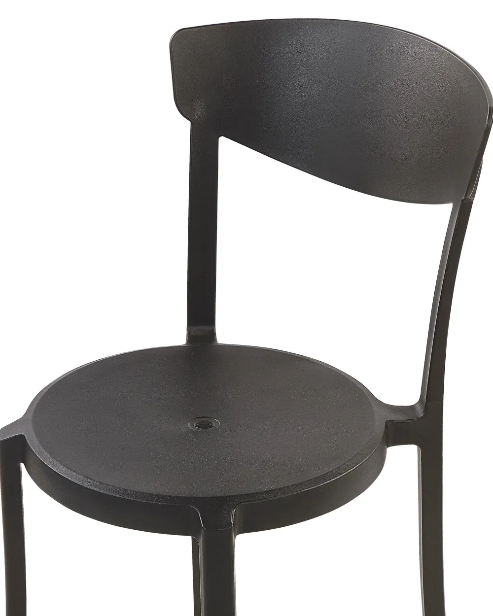 Tuolit<Beliani Tuoli Muovi Musta 4 Kpl Vieste