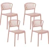 Best Beliani Tuoli Muovi Pastellipinkki 4 Kpl Gela