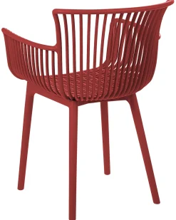 Tuolit<Beliani Tuoli Muovi Punainen 4 Kpl Pesaro