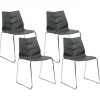 Tuolit<Beliani Tuoli Muovi Tummanharmaa 4 Kpl Hartley
