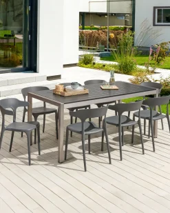 Store Beliani Tuoli Muovi Tummanharmaa 8 Kpl Gubbio