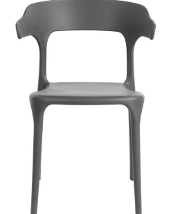 Store Beliani Tuoli Muovi Tummanharmaa 8 Kpl Gubbio