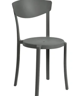 Tuolit<Beliani Tuoli Muovi Tummanharmaa 4 Kpl Vieste