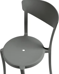 Tuolit<Beliani Tuoli Muovi Tummanharmaa 4 Kpl Vieste