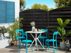 Hot Beliani Tuoli Muovi Turkoosi 4 Kpl Camogli