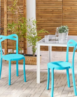 Ulkokalusteet<Beliani Tuoli Muovi Turkoosi 2 Kpl Camogli