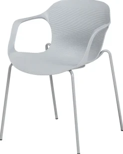 Tuolit<Beliani Tuoli Muovi Vaaleanharmaa 2 Kpl Elbert