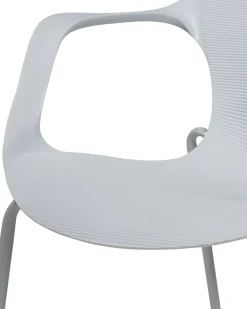 Tuolit<Beliani Tuoli Muovi Vaaleanharmaa 2 Kpl Elbert