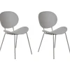 Outlet Beliani Tuoli Muovi Vaaleanharmaa 2 Kpl Shonto