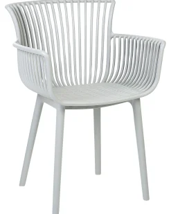 Tuolit<Beliani Tuoli Muovi Vaaleanharmaa 4 Kpl Pesaro