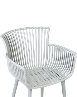 Tuolit<Beliani Tuoli Muovi Vaaleanharmaa 4 Kpl Pesaro