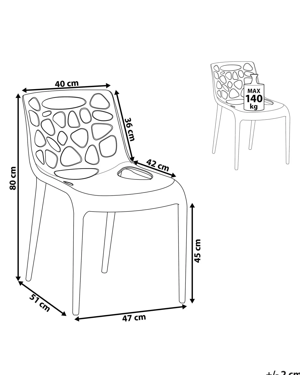 Flash Sale Beliani Tuoli Muovi Vaaleanharmaa Morgan