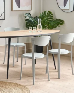 Discount Beliani Tuoli Muovi Vaaleanharmaa 4 Kpl Vieste