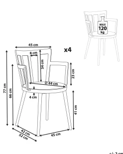 Tuolit<Beliani Tuoli Muovi Vaaleanpunainen 4 Kpl Morill