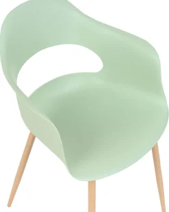 New Beliani Tuoli Muovi Vaaleanvihrea 2 Kpl Utica