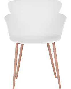 Tuolit<Beliani Tuoli Muovi Valkoinen 2 Kpl Sumkley