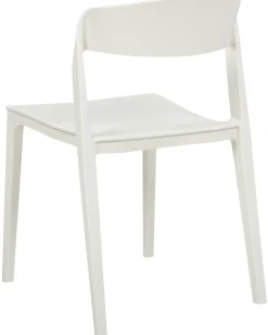 Outlet Beliani Tuoli Muovi Valkoinen 2 Kpl Somers