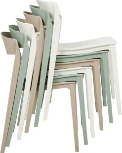 Outlet Beliani Tuoli Muovi Valkoinen 2 Kpl Somers