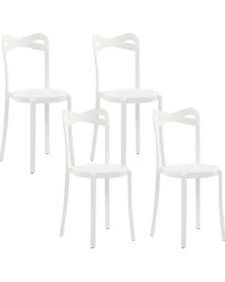 Discount Beliani Tuoli Muovi Valkoinen 4 Kpl Camogli
