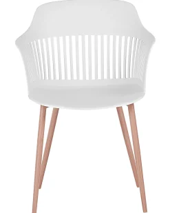 Tuolit<Beliani Tuoli Muovi Valkoinen 2 Kpl Bereca