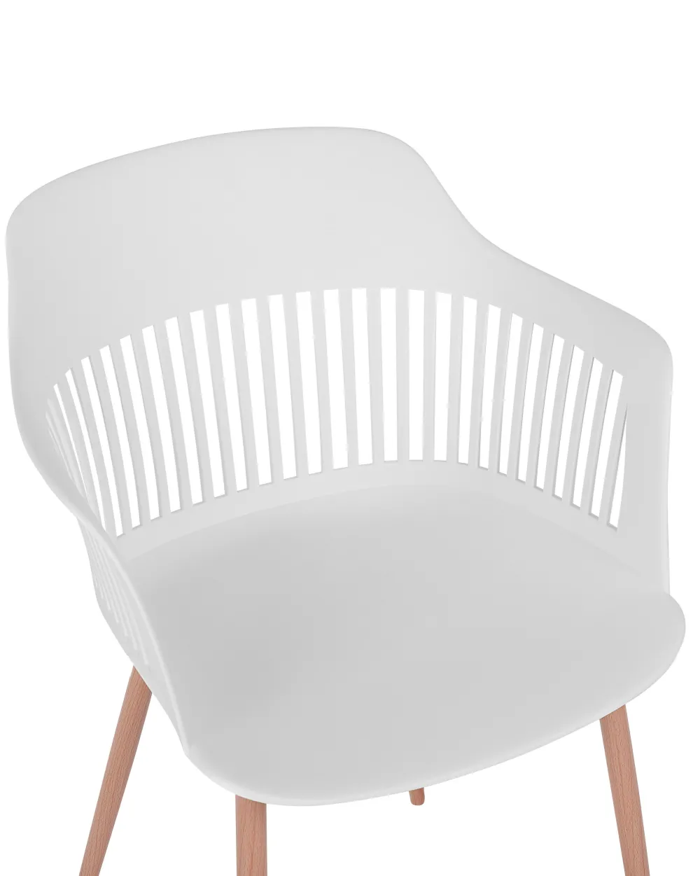 Tuolit<Beliani Tuoli Muovi Valkoinen 2 Kpl Bereca