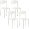Tuolit<Beliani Tuoli Muovi Valkoinen 4 Kpl Vieste
