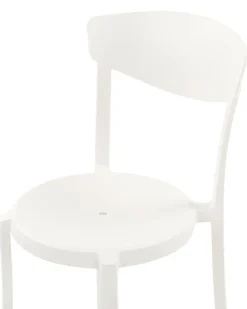 Tuolit<Beliani Tuoli Muovi Valkoinen 4 Kpl Vieste