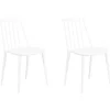 Tuolit<Beliani Tuoli Muovi Valkoinen 2 Kpl Ventnor