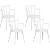 Sale Beliani Tuoli Muovi Valkoinen 4 Kpl Morill