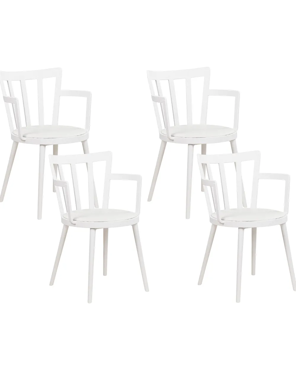 Sale Beliani Tuoli Muovi Valkoinen 4 Kpl Morill