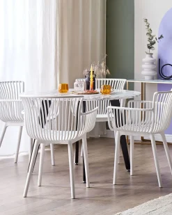 Online Beliani Tuoli Muovi Valkoinen 4 Kpl Pesaro