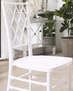 Tuolit<Beliani Tuoli Muovi Valkoinen 2 Kpl Clarion